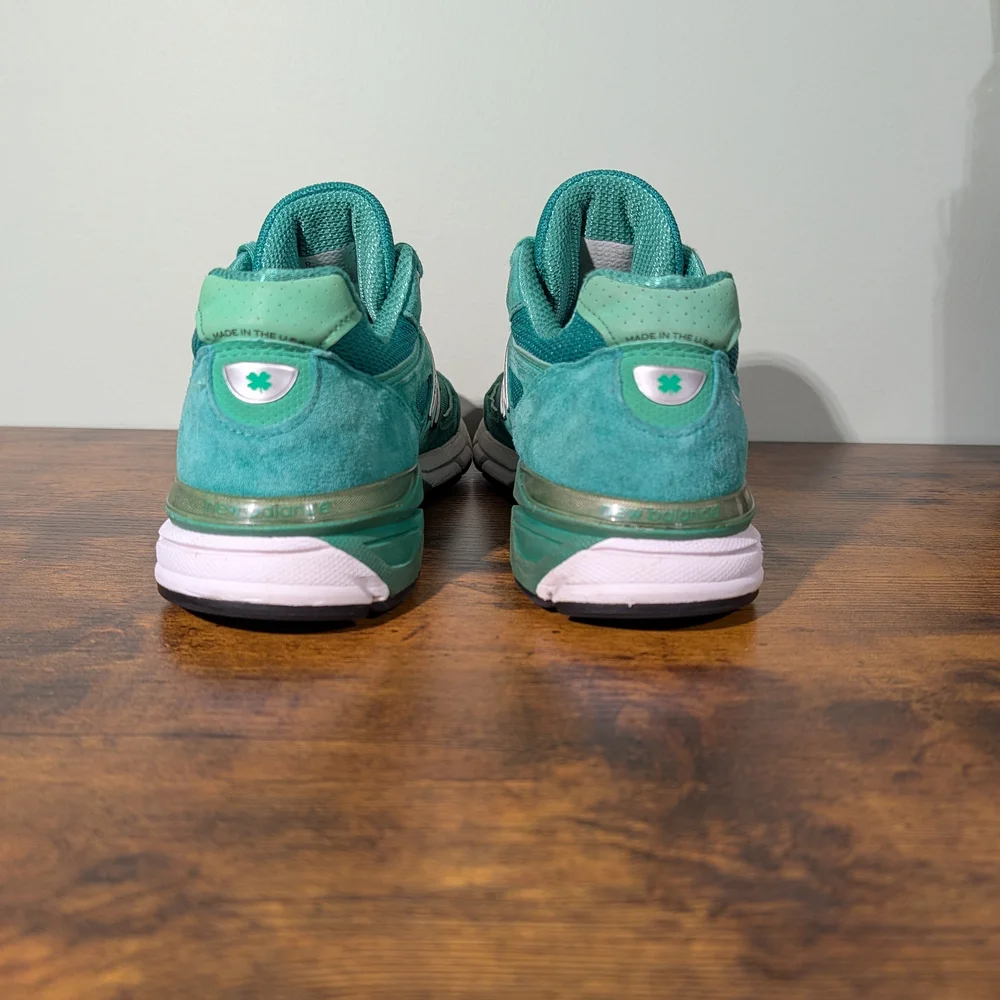 New Balance 990v4 Made in USA St. Patrick’s Day - Anguilla Green Size 8.5 - Picture 3 of 10